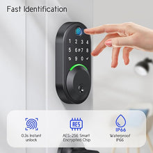 Load image into Gallery viewer, Keypad Smart Lock with Handle Set, Keyless Entry Door Lock Deadbolt with Handle, Front Door Lock Set, Fingerprint Door Lock, Electronic Keypad Door Lock, Digital Code Deadbolt,Auto Lock
