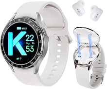 Load image into Gallery viewer, Smart Watch with Earbuds, 2 in 1 Sports Watch with Wireless Earphones, 1.39&quot; IPS Large Touch-Screen IP67 Waterproof Rugged Fitness Tracker (Answer/Calls) Smartwatch (White)
