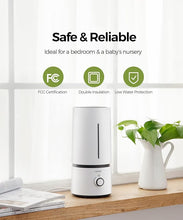 Load image into Gallery viewer, raydrop Cool Mist Humidifiers for Home Babies, 1.70 L Quiet and Small Ultrasonic Humidifier for Bedroom Nightstand, Space Saving, Auto Shut Off - (0.45 Gallon, US 110 V)
