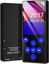 Load image into Gallery viewer, Fohil 128GB MP3 Player with Bluetooth 5.0, Portable Digital Music Player with HiFi Sound, 2.4&quot; Screen MP3 Player Built-in HD Speaker Support FM Radio Voice Recorder E-Book TF Card
