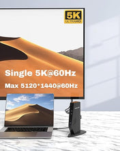 Load image into Gallery viewer, WAVLINK 4K USB C Laptop Docking Station Dual Monitor for MacBook and Windows, Displaylink Docking Station with Power Charing, 2X USB-C, 3X USB 3.0, 2X HDMI + DP, Ethernet, Audio
