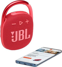 Load image into Gallery viewer, JBL Clip 4 - Portable Mini Bluetooth Speaker, big audio and punchy bass, integrated carabiner, IP67 waterproof and dustproof, 10 hours of playtime, speaker for home, outdoor and travel (Red)
