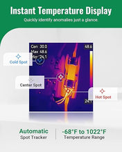 Load image into Gallery viewer, HP96 Thermal Imaging Camera, Super Resolution 240 x 240 Thermal Camera with Visual Camera, 96 x 96 IR Resolution, 3.5&quot; Touch Screen, 25 Hz, Video and Audio Recording, 50° FOV, -4°F to 662°F
