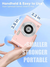 Load image into Gallery viewer, Digital Camera,FHD 1080P Camera with 64GB Card,44MP Digital Point and Shoot Kids Camera with Anti Shake 16X Zoom?Portable Small Camera Gift for Kid Girl Boy Teen (Pink)
