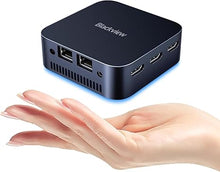 Load image into Gallery viewer, Blackview Mini PC Mini Computer MP80 Intel 11th Gen CPU N5095, 16GB RAM LPDDR5 1TB M.2 SSD, Mini Desktop Computers Micro PC Support 4K Triple Display/2.4/5G WiFi/Dual LAN/3 HDMI/3 USB Port
