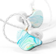 Load image into Gallery viewer, BASN MMCX in Ear Monitor Headphones,Triple Driver IEM in-Ear Earphone for Musician Drummer, Noise-Isolation HiFi Stereo Earbuds with Two Detachable Cables(Bluish White)
