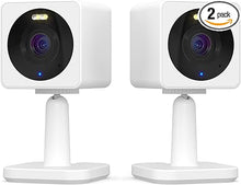 Load image into Gallery viewer, WYZE Cam OG Indoor/Outdoor 1080p WI-Fi Smart Home Security Camera with Color Night Vision, Built-in Spotlight, Motion Detection, 2-Way Audio, Compatible with Alexa &amp; Google Assistant, White (2-Pack)
