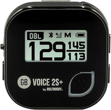 Load image into Gallery viewer, GOLFBUDDY Voice 2S+ Talking GPS Rangefinder, Clip on Hat Golf Navigation, Slope Mode on/Off, 18 Hours Battery Life, Shot Distance Measurement, Preloaded with 40,000 Courses Worldwide (Black)
