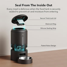 Load image into Gallery viewer, PETLIBRO Automatic Cat Feeder, 5G WiFi Automatic Dog Feeder with Freshness Preservation, 5L Timed Cat Feeder with Low Food Sensor, Up to 10 Meals Per Day, Granary Pet Feeder for Cats, Black
