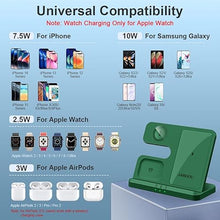 Load image into Gallery viewer, 3 in 1 Charging Station for Apple Wireless Charger for iPhone 16 15 14 13 12 11 X 8 &amp; for Apple Watch Charger Wireless Charging Station for Multiple Devices for AirPods 4 3 Pro
