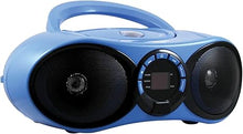 Load image into Gallery viewer, HamiltonBuhl Boombox CD/FM Media Player with Bluetooth(R) Receiver, Blue (HB-100BT2)
