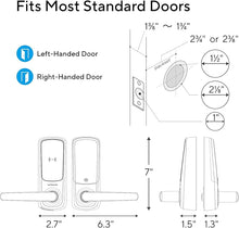 Load image into Gallery viewer, ULTRALOQ Latch 5 Built-in WiFi Smart Lock with NFC, 5-in-1 Keyless Entry Door Lock with Touch Digital Keypad, Smart Handle Lock, App Control, Black
