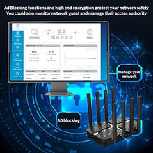 Load image into Gallery viewer, AX3000 Wiflyer Cat9 4G LTE Router with Dual SIM Card Slot Unlocked, Dual Band WiFi 6 Cellular Router with All Gigabit Ports and USB 3.0, Z8102-M2-S
