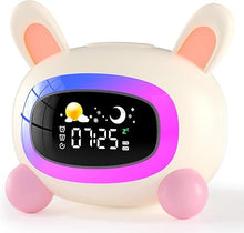 Load image into Gallery viewer, Alarm Clock for Kids,Ok to Wake Clock,Sleep Training Clock with Night Light &amp; Sound Machine, Cute Kawaii Alarm Clock for Birthday Gift Boy Girls Toddlers Bedrooms
