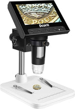 Load image into Gallery viewer, Coin Microscope, Dcorn 4.3&quot; LCD Digital Microscope for Coin Collection Supplies,10X-1000X Coin Magnifier with 8 Adjustable LED Lights for Kids/Adults Coin Error Observation, Windows Compatible
