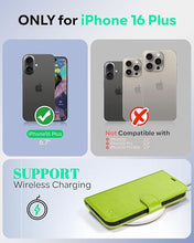 Load image into Gallery viewer, OCASE Compatible with iPhone 16 Plus Wallet Case, PU Leather Flip Folio Case with Card Holders RFID Blocking Kickstand [Shockproof TPU Inner Shell] Phone Cover 6.7 Inch 2024, Green Avocado
