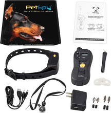 Load image into Gallery viewer, PetSpy Shock Collar for Dogs-Waterproof Dog Shock Collar with Remote Control,Vibration,Electric Shock,Beep-E Collar for Dogs Training,Collar with Remote for Dogs 10-140 LBS
