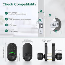 Load image into Gallery viewer, Keypad Smart Door Lock with Knob,Yamiry Keyless Entry Door Lock with Handle,Fingerprint Door Knob for Front Door, Electronic Code Smart Lock,Digital Lock for Entry Doors,Auto Lock
