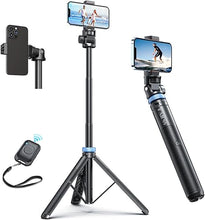 Load image into Gallery viewer, Kaiess 62&quot; Tripod for iPhone, Selfie Stick Tripod &amp; Phone Tripod Stand with Remote, Cell Phone Tripod for iPhone, Extendable Travel Tripod Compatible with iPhone 15/14/13 Pro Max/Android
