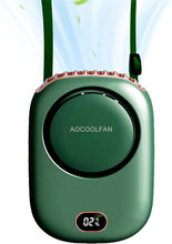Load image into Gallery viewer, Portable Neck Fan, Handheld Mini Fan Small Personal Fan, Hand Held Fan USB Rechargeable Eyelash Fan for Kids Girls Boys Woman Man Home Outdoor Travel (Green)

