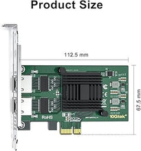 Load image into Gallery viewer, 10/100/1000Mbps Gigabit Ethernet PCI Express NIC Network Card with Intel 82571 Controller, Ethernet Server Converged Network Adapter, Dual RJ-45, Support Windows Server/Freebsd/VMware/SLSE
