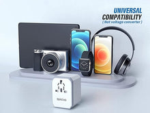 Load image into Gallery viewer, Universal Travel Power Adapter - EPICKA All in One Worldwide International Wall Charger AC Plug Adaptor with Smart Power USB for USA EU UK AUS Cell Phone Laptop (TA-105, White)
