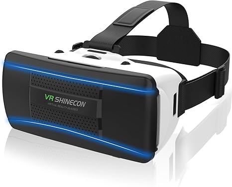 VR Headset for Smartphones, Ultra-Wide 120° Viewing Angle, Adjustable Focus and Eye Width, Aspherical Optical Lens, Good Heat Dissipation, 4.5-6.5 Inch Smartphone