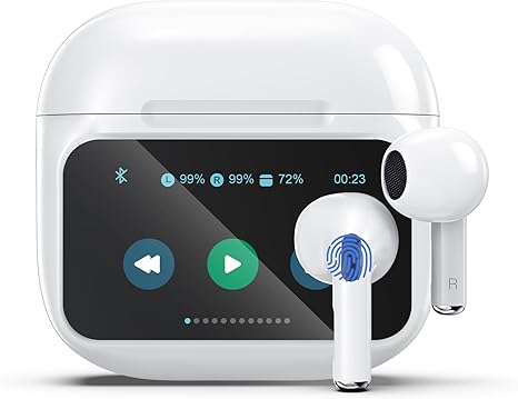 A11 PRO Translator Earbuds Real-Time, Language Translator Earbuds for 144 Languages & 8 Offline Translations, Instant Two-Way Translation Device with APP & Charging Base for Travel Business Meetings