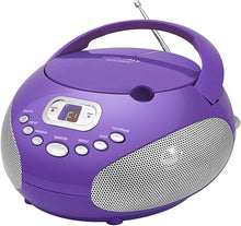 Load image into Gallery viewer, HANNLOMAX HX-319CD Portable CD Boombox, AM/FM Radio, LED Display, Aux-in Jack, AC/DC Dual Power Source. (Purple)
