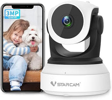 Load image into Gallery viewer, VSTARCAM 2K Battery Powered Security Camera, Indoor Camera Wireless with Phone App, Battery Operated Pet Camera, Baby Monitor with 2-Way Audio, Motion Detection, Auto Tracking, TF &amp; Cloud Storage
