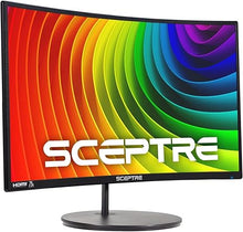 Load image into Gallery viewer, Sceptre Curved 27&quot; FHD 1080p Gaming Monitor R1500 98% sRGB HDMI VGA 75Hz Build-in Speakers, Blue Light Shift Machine Black (C278W-1920RN series)
