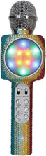 Load image into Gallery viewer, Sing-Along Bling Bluetooth Karaoke Microphone and Bluetooth Stereo Speaker All-in-One (Rainbow Bling)
