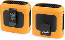 Load image into Gallery viewer, Zeadio Waist Clip Fan, 3 Spreed 10000mAh Operated Hands-free Wearable Necklace Fan, with lighting function for Hot Flashes Home Office Travel Outdoor Sports - Orange
