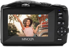 Load image into Gallery viewer, Minolta 64 Mega Pixels Digital Camera with 4K Video 60 FPS &amp; WiFi, Black
