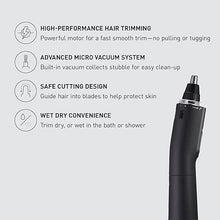Load image into Gallery viewer, Panasonic Ear and Nose Hair Trimmer for Men with Vacuum Cleaning System, Powerful Motor and Dual-Edge Blades for Smoother Cutting, Wet/Dry – ER-GN70-K (Black)
