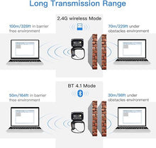 Load image into Gallery viewer, Eyoyo 2D Finger Ring Barcode Scanner, Mini Wearable 3-in-1 USB Wired &amp; 2.4G Wireless &amp; Bluetooth Scanner, Image 1D QR Bar Code Reader PDF417 Data Matrix Screen Scan for iPad, Smartphone, PC
