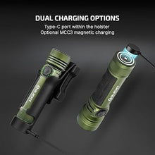 Load image into Gallery viewer, OLIGHT Seeker 4 Pro Rechargeable LED Flashlights, High Lumens Powerful Bright Flashlight 4600 Lumens with USB C Holster, IPX8 Waterproof Flashlight for Emergencies, Camping, Searching (OD Green)
