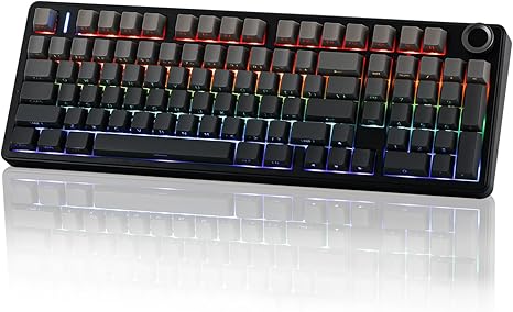 EPOMAKER X Aula F99 PRO Wireless Gaming Keyboard, Hot Swappable Custom Keyboard, 2.4GHz/Type-C/BT5.0 Mechanical Keyboard with 8000mAh Battery, RGB Backlit Gaming Keyboard (Black Gradient)