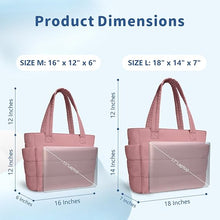 Load image into Gallery viewer, TOPDesign Puffer Tote Bag for Women, Lightweight Puffy Handbag with Compartments, Quilted Shoulder Bag for Work, Travel, Gym
