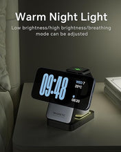 Load image into Gallery viewer, 2024 Upgraded 3-in-1 Wireless Charger for iPhone,Travel Magnetic Charger Stand Nightlight Foldable Wireless Charging Station Compatible with Magsafe Charger&amp;iPhone 16/15/14/13/12,Apple Watch&amp;AirPods
