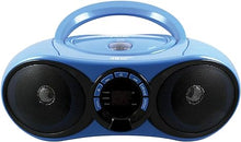 Load image into Gallery viewer, HamiltonBuhl Boombox CD/FM Media Player with Bluetooth(R) Receiver, Blue (HB-100BT2)

