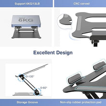Load image into Gallery viewer, Adjustable Laptop Stand,Portable Laptop Computer Stand Riser&amp;Multi-Angle Stand with Heat-Vent to Elevate Laptop Holder for Mac,Notebook,Lenovo KT1-black
