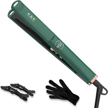 Load image into Gallery viewer, 1 Inch Hair Straighteners Professional Flat Iron 3D Floating Mirror Titanium Plates Hair Curling and Straightening 450 Max High Heat Adjustable Temperature
