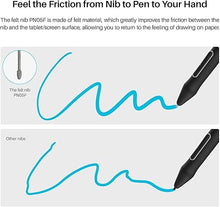 Load image into Gallery viewer, HUION 10 Pack Upgraded Replacement Felt Nibs PN05F Compatible with Pen Stylus PW517 for Drawing Tablets KD200, Kamvas 12, Kamvas 13, Kamvas 22, Kamvas 22 Plus, Kamvas Pro 16 Plus 4K, Kamvas Pro 24 4K
