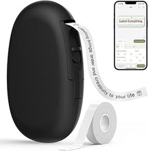 Load image into Gallery viewer, SUPVAN E10 Bluetooth Label Maker Machine with Tape, Continuous Waterproof Label, Versatile App with 35 Fonts and 1k+ Icons, Inkless Labeler for Home, Kitchen, School, Office Organization, Black
