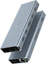 Load image into Gallery viewer, USB C Docking Station, OBERSTER USB C HUB with Dual 4K@60Hz Video Outputs Dual Monitor, (3 x USB 3.1 10 Gb/s, 2 x HDMI, 2 x DP, 100W PD, Gigabit Ethernet &amp; Audio) for Windows and M1 Mac
