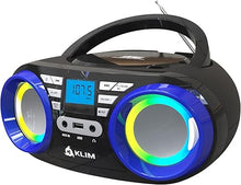 Load image into Gallery viewer, KLIM Boombox B3 Portable Audio System + FM Radio, CD, MP3, Bluetooth, AUX, USB, RGB Lights + Wired and Wireless Mode with Rechargeable Batteries + Upgraded CD Laser Lens + Digital EQ + New
