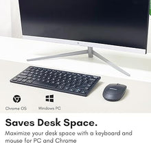 Load image into Gallery viewer, Macally Small Wireless Keyboard and Mouse Combo for PC - an Essential Work Duo - 2.4G - 78 Compact Key Cordless Mouse and Keyboard Combo with Mini Body and Quiet Click
