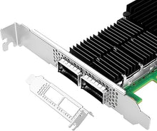 Load image into Gallery viewer, 100GbE NIC Card for Mellanox MCX556A-EDAT, PCIe 4.0 x16 100Gb Ethernet NIC with Mellanox ConnectX-5 Ex Chipset, Dual QSFP28 IB Network Card Support RDMA
