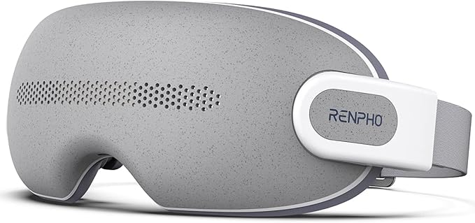 RENPHO Eyeris Rhythm Eye Massager, Birthday Christmas Gifts for Women Men Eye Massager with 16 Massage Heads, Music & Vision Window, 5 Modes Eye Massager for Eye Relax, Eye Strain Relif, Improve Sleep